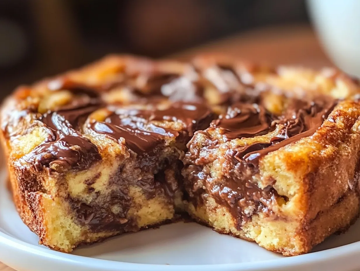 Nutella Swirl French Toast Bake: A Sweet Morning Comfort finished dish