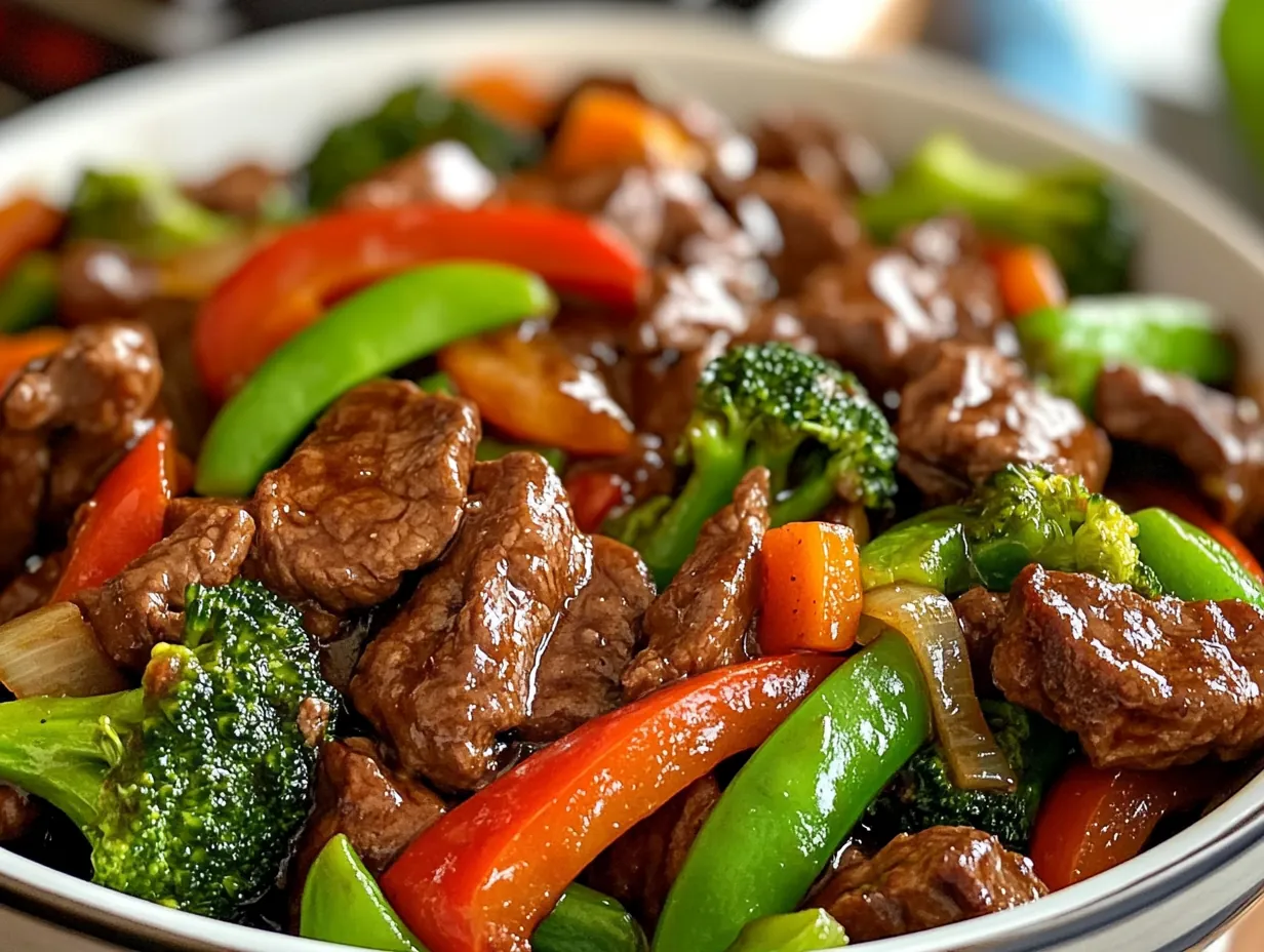 Quick & Flavorful 30-Minute Beef Stir Fry with Crisp Vegetables finished dish