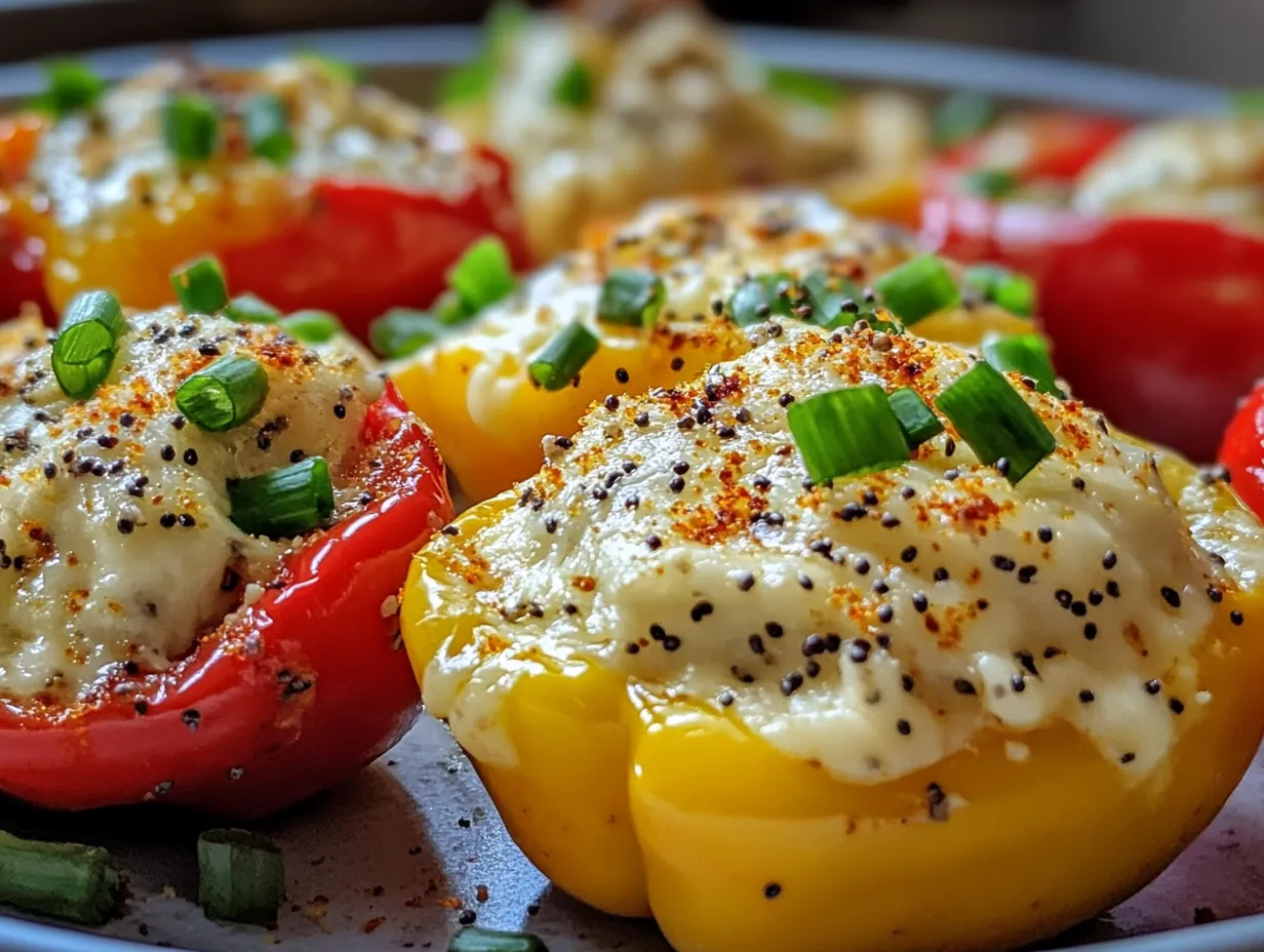 Savory Bites: Quick Cheese Stuffed Mini Peppers for a Protein Boost step by step