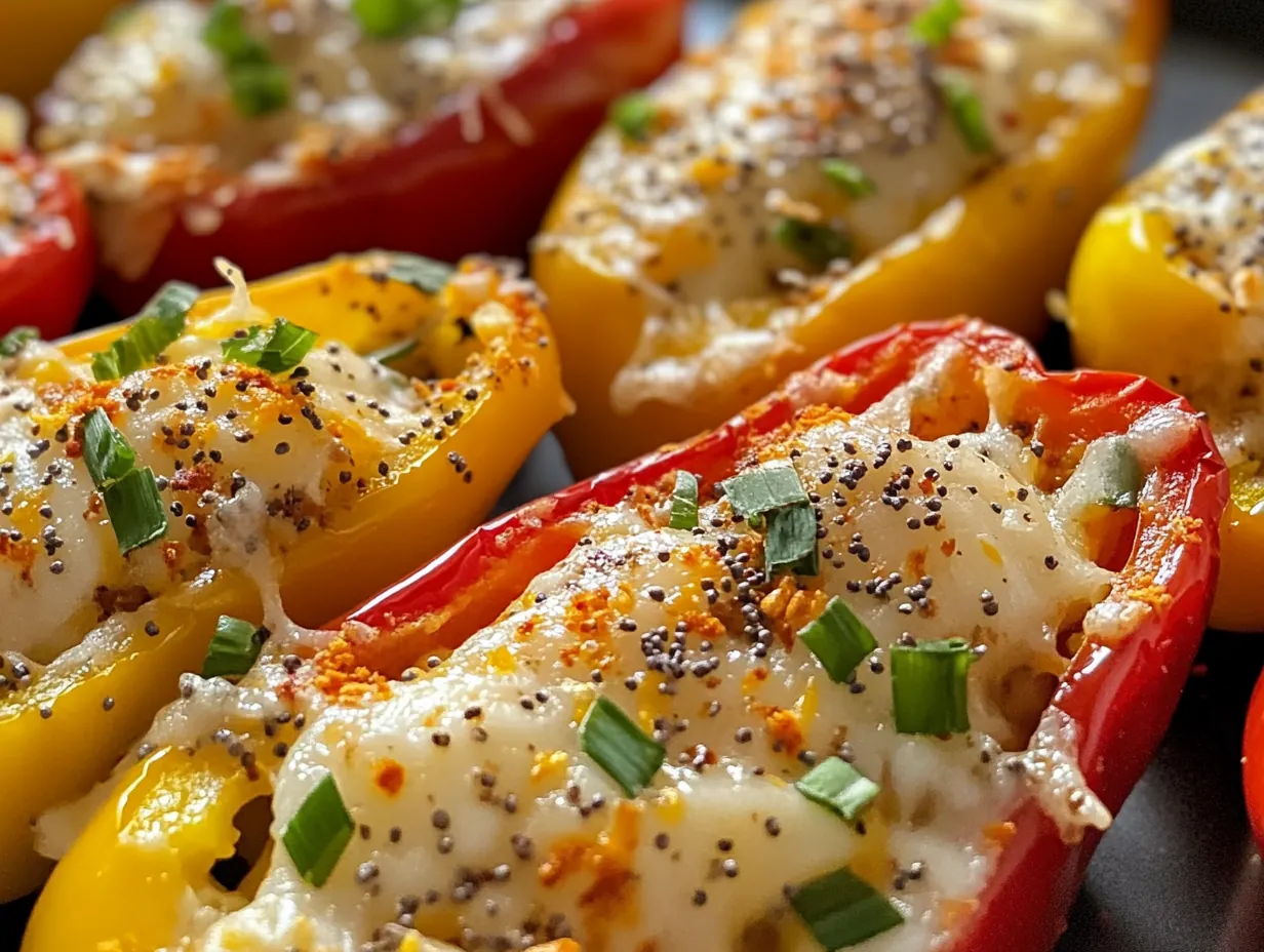 Savory Bites: Quick Cheese Stuffed Mini Peppers for a Protein Boost