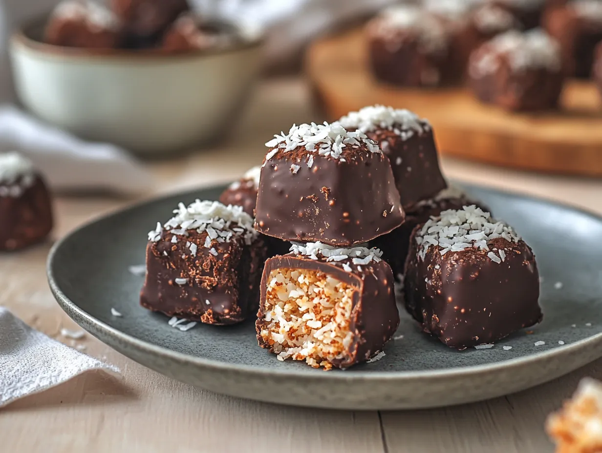 Wholesome Chocolate Coconut Bites: Easy Healthy Snacks step by step
